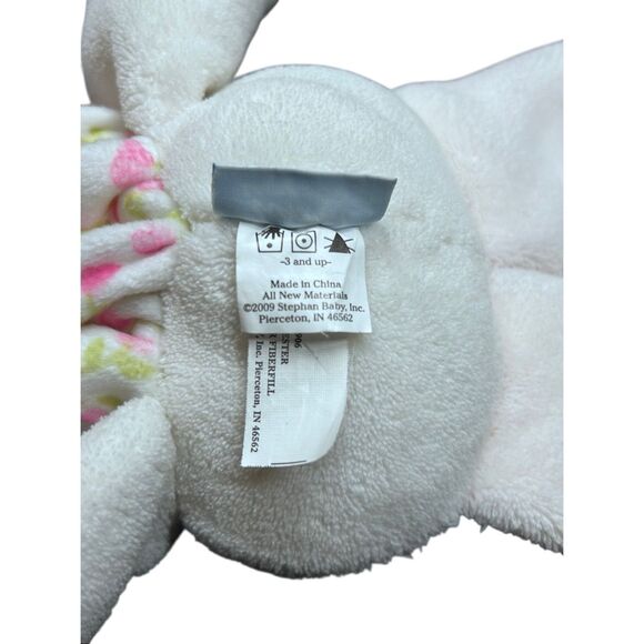 Stephan Baby Bunny Lovey Security Blanket Pink White Green Strawberry Gingham Ra - Picture 13 of 13